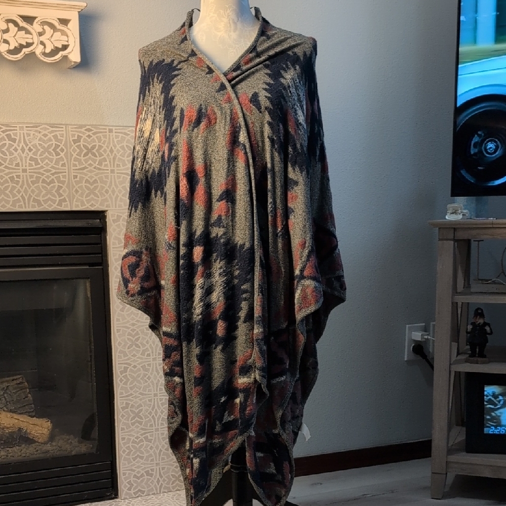 Lucky Brand Multicolor Patterned Poncho